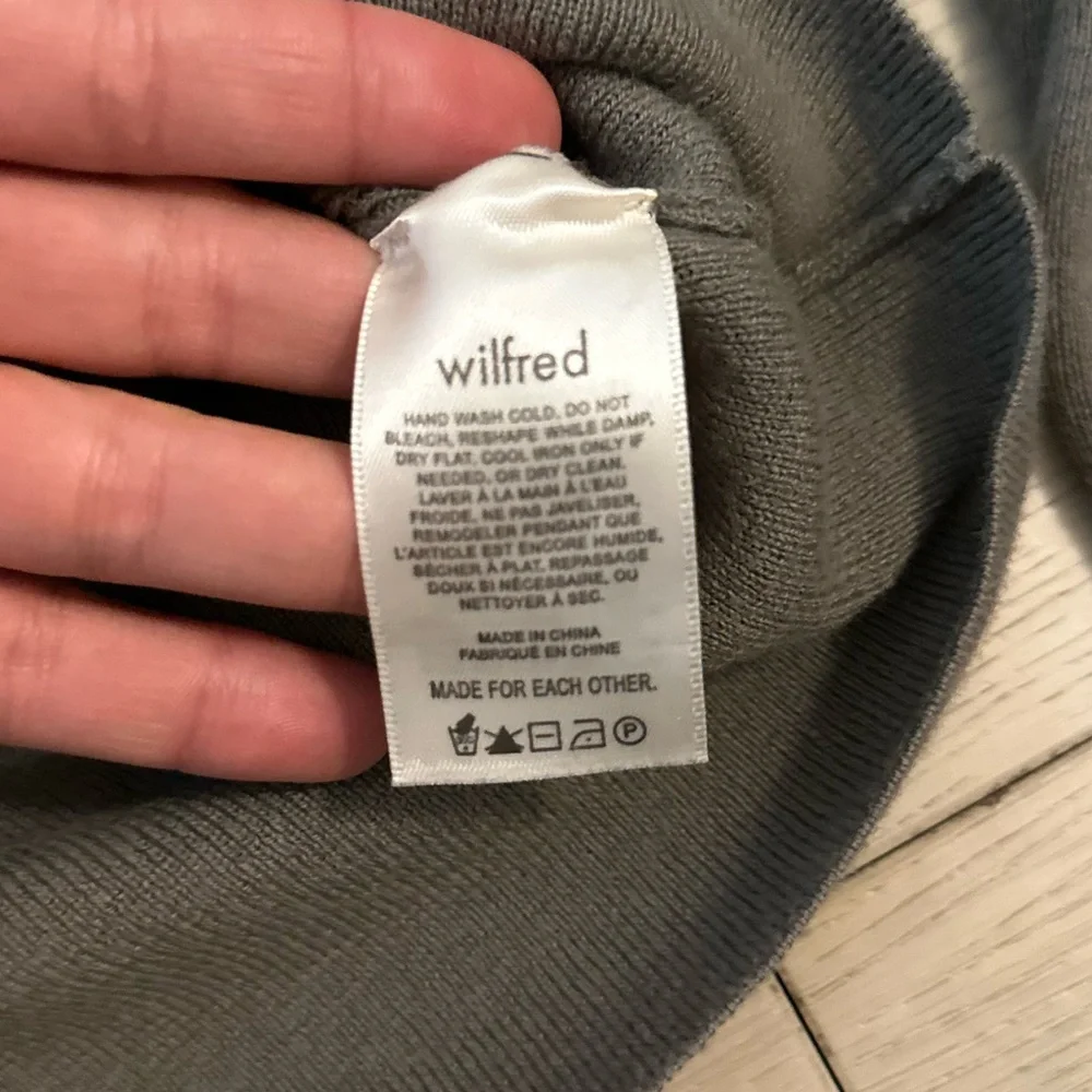 Wilfred Wool/Cotton‎ blend Brown Turtleneck Sweater Large - Picture 6 of 8